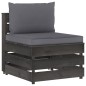 vidaXL Set Salotto da Giardino con Cuscini 7pz Legno Impregnato Grigio