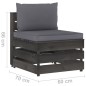 vidaXL Set Salotto da Giardino con Cuscini 7pz Legno Impregnato Grigio