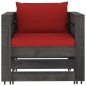 vidaXL Set Salotto da Giardino 6pz con Cuscini Legno Impregnato Grigio vidaXL Set Salotto da Giardino 6pz con Cuscini Legno Impregnato Grigio