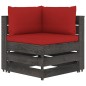 vidaXL Set Salotto da Giardino 6pz con Cuscini Legno Impregnato Grigio