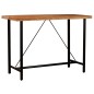 vidaXL Set da Bar 5 pz in Legno Massello di Sheesham e Vera Pelle