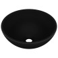 Lavandino Lusso Rotondo Nero Opaco 32,5x14 cm in Ceramica Lavandino Lusso Rotondo Nero Opaco 32,5x14 cm in Ceramica