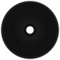 Lavandino Lusso Rotondo Nero Opaco 32,5x14 cm in Ceramica Lavandino Lusso Rotondo Nero Opaco 32,5x14 cm in Ceramica