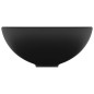 Lavandino Lusso Rotondo Nero Opaco 32,5x14 cm in Ceramica Lavandino Lusso Rotondo Nero Opaco 32,5x14 cm in Ceramica