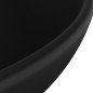 Lavandino Lusso Rotondo Nero Opaco 32,5x14 cm in Ceramica Lavandino Lusso Rotondo Nero Opaco 32,5x14 cm in Ceramica