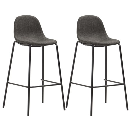 vidaXL Set da Bar 3 pz in Tessuto Grigio Scuro