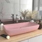 Lavandino Lusso Rettangolare Rosa Opaco 71x38 cm in Ceramica Lavandino Lusso Rettangolare Rosa Opaco 71x38 cm in Ceramica
