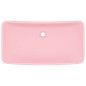 Lavandino Lusso Rettangolare Rosa Opaco 71x38 cm in Ceramica Lavandino Lusso Rettangolare Rosa Opaco 71x38 cm in Ceramica