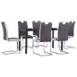 vidaXL Set Sala da Pranzo 7 pz in Similpelle Grigio vidaXL Set Sala da Pranzo 7 pz in Similpelle Grigio