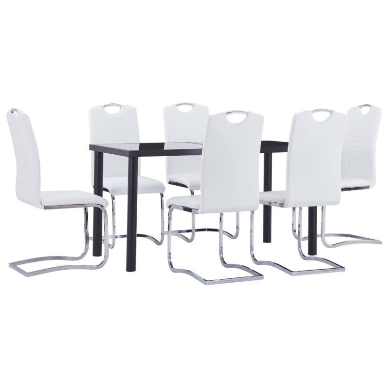 vidaXL Set Sala da Pranzo 7 pz in Similpelle Bianco vidaXL Set Sala da Pranzo 7 pz in Similpelle Bianco