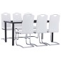 vidaXL Set Sala da Pranzo 7 pz in Similpelle Bianco vidaXL Set Sala da Pranzo 7 pz in Similpelle Bianco