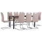 vidaXL Set da Pranzo 7 pz in Similpelle Cappuccino vidaXL Set da Pranzo 7 pz in Similpelle Cappuccino