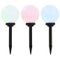 vidaXL Lampade Solari da Esterni Sferiche 3 pz LED RGB 20 cm