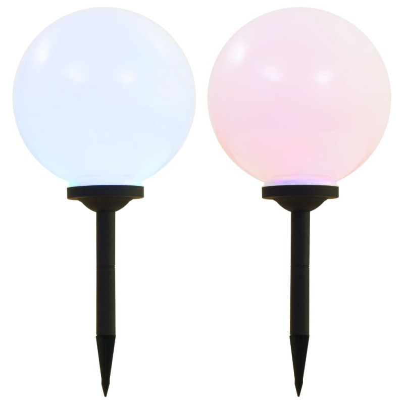 vidaXL Lampade Solari da Esterni Sferiche 2 pz LED RGB 30 cm vidaXL Lampade Solari da Esterni Sferiche 2 pz LED RGB 30 cm
