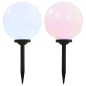 vidaXL Lampade Solari da Esterni Sferiche 2 pz LED RGB 30 cm vidaXL Lampade Solari da Esterni Sferiche 2 pz LED RGB 30 cm