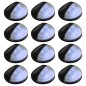 vidaXL Lampade Solari da Parete da Esterni a LED 12 pz Rotonde Nere vidaXL Lampade Solari da Parete da Esterni a LED 12 pz Rotonde Nere