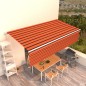 Tenda Retrattile Manuale con Parasole 6x3 m Arancio Marrone Tenda Retrattile Manuale con Parasole 6x3 m Arancio Marrone