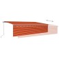Tenda Retrattile Manuale con Parasole 6x3 m Arancio Marrone Tenda Retrattile Manuale con Parasole 6x3 m Arancio Marrone