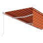 Tenda Retrattile Manuale con Parasole 6x3 m Arancio Marrone Tenda Retrattile Manuale con Parasole 6x3 m Arancio Marrone