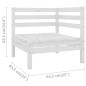 vidaXL Set Divani da Giardino 3 pz in Legno Massello di Pino