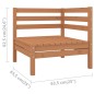 vidaXL Set Divani da Giardino 3 pz Miele in Legno Massello di Pino vidaXL Set Divani da Giardino 3 pz Miele in Legno Massello di Pino