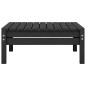 vidaXL Set Divani da Giardino 3 pz in Legno Massello di Pino Nero