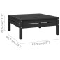 vidaXL Set Divani da Giardino 3 pz in Legno Massello di Pino Nero