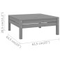 vidaXL Set Divani da Giardino 3 pz in Legno Massello di Pino Grigio