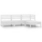 vidaXL Set Divani da Giardino 4 pz in Legno Massello di Pino Bianco vidaXL Set Divani da Giardino 4 pz in Legno Massello di Pino Bianco