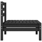 vidaXL Set Divani da Giardino 4 pz in Legno Massello di Pino Nero