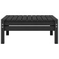 vidaXL Set Divani da Giardino 4 pz in Legno Massello di Pino Nero