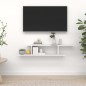 vidaXL Scaffale TV Parete Rovere Bianco 125x18x23 cm Legno Multistrato vidaXL Scaffale TV Parete Rovere Bianco 125x18x23 cm Legno Multistrato