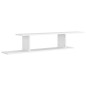 vidaXL Scaffale TV Parete Rovere Bianco 125x18x23 cm Legno Multistrato vidaXL Scaffale TV Parete Rovere Bianco 125x18x23 cm Legno Multistrato