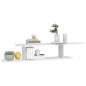 vidaXL Scaffale TV Parete Rovere Bianco 125x18x23 cm Legno Multistrato vidaXL Scaffale TV Parete Rovere Bianco 125x18x23 cm Legno Multistrato