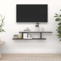 vidaXL Mensola TV a Parete Nera 125x18x23 cm in Truciolato