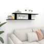 vidaXL Mensola TV a Parete Nera 125x18x23 cm in Truciolato
