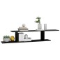 vidaXL Mensola TV a Parete Nera 125x18x23 cm in Truciolato
