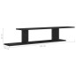 vidaXL Mensola TV a Parete Nera 125x18x23 cm in Truciolato