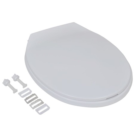vidaXL Copriwater a Chiusura Rallentata 2pz Plastica Bianco