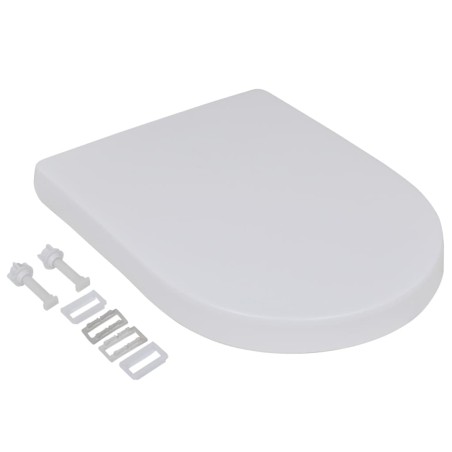 vidaXL Copriwater a Chiusura Rallentata 2 pz Plastica Bianco