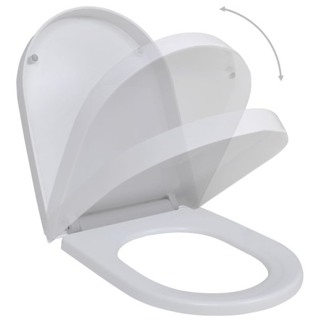 vidaXL Copriwater a Chiusura Rallentata 2 pz Plastica Bianco