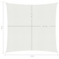 vidaXL Vela Parasole 160 g/m² Bianca 3x3 m in HDPE