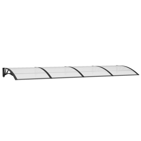 vidaXL Tettoia per Porta Nera 350x100 cm in Policarbonato