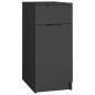 vidaXL Armadietto da Scrivania Nero 33,5x50x75 cm in Legno Multistrato vidaXL Armadietto da Scrivania Nero 33,5x50x75 cm in Legno Multistrato