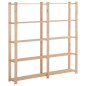 vidaXL Scaffale a 5 Livelli 170x28,5x170 cm in Legno Massello di Pino vidaXL Scaffale a 5 Livelli 170x28,5x170 cm in Legno Massello di Pino
