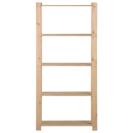 vidaXL Scaffale a 5 Livelli 80x28,5x170 cm in Legno Massello di Pino