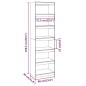 vidaXL Libreria/Divisorio Bianco 60x30x199,5 cm Legno Massello di Pino vidaXL Libreria/Divisorio Bianco 60x30x199,5 cm Legno Massello di Pino