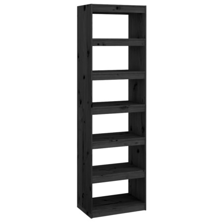 vidaXL Libreria/Divisorio Nero 60x30x199,5 cm Legno Massello di Pino