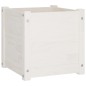 vidaXL Fioriera da Giardino Bianca 40x40x40 cm Legno Massello di Pino vidaXL Fioriera da Giardino Bianca 40x40x40 cm Legno Massello di Pino