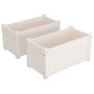vidaXL Fioriere da Giardino 2 pz Bianche 60x31x31 cm Massello di Pino vidaXL Fioriere da Giardino 2 pz Bianche 60x31x31 cm Massello di Pino